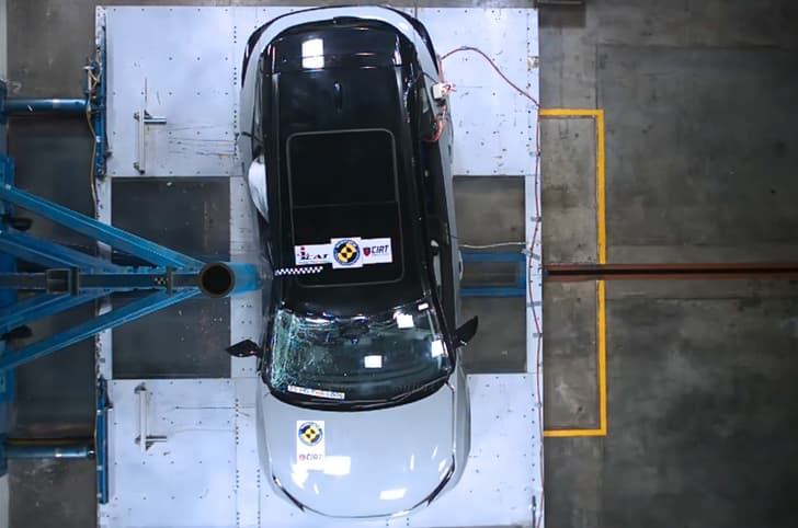 It was rated 'OK' in side pole impact test.